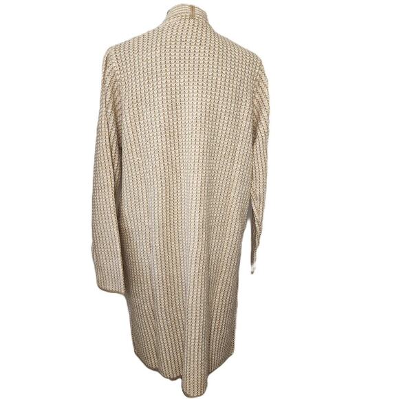 Fortune & Ivy White & Taupe Stripped‎ Cardigan Women's size L - NWOT - Picture 3 of 7